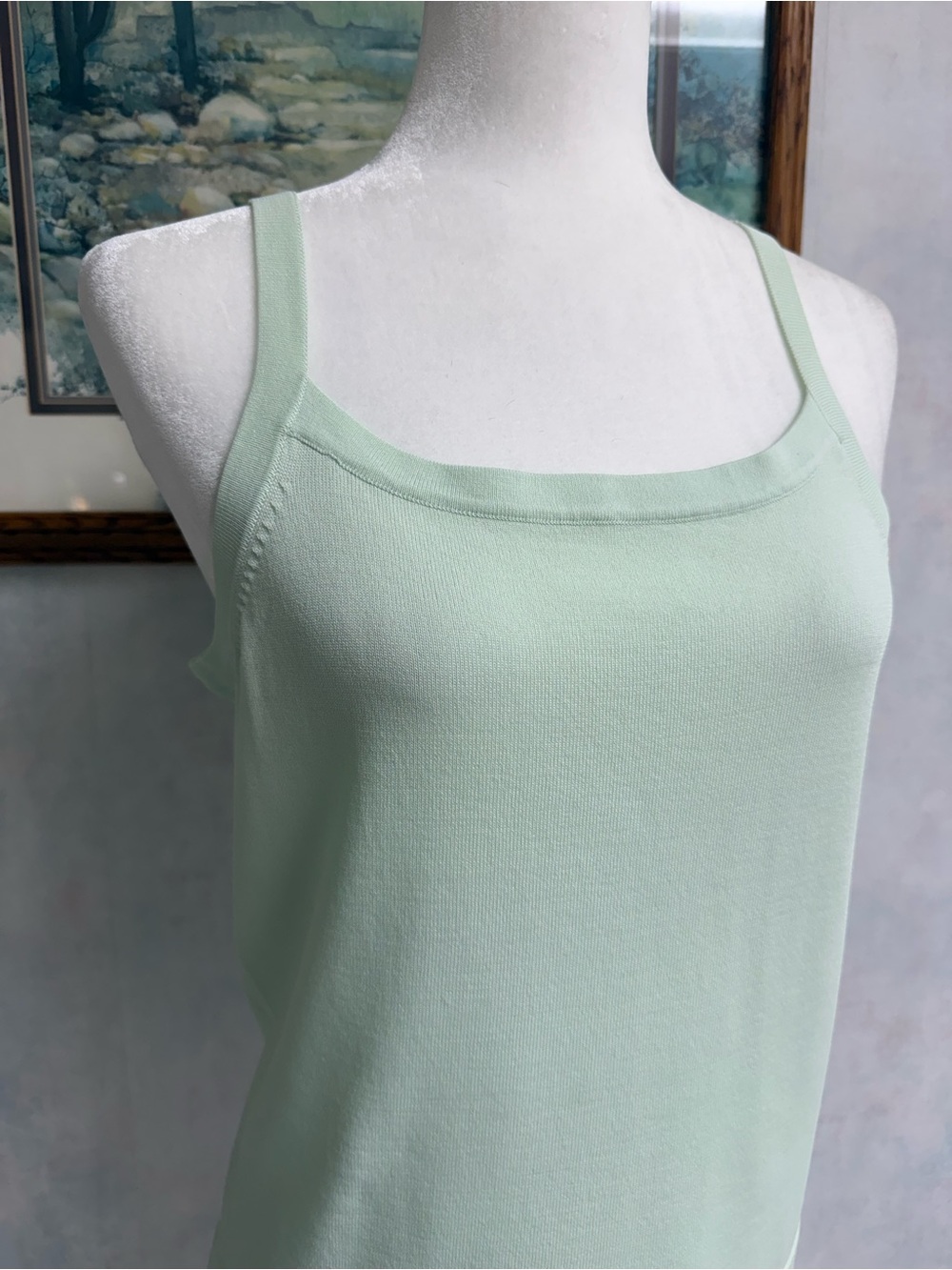 NWOT Dress Barn Tank Top - Mint Sleeveless Knit w Stretch- Wear Alone or Layer